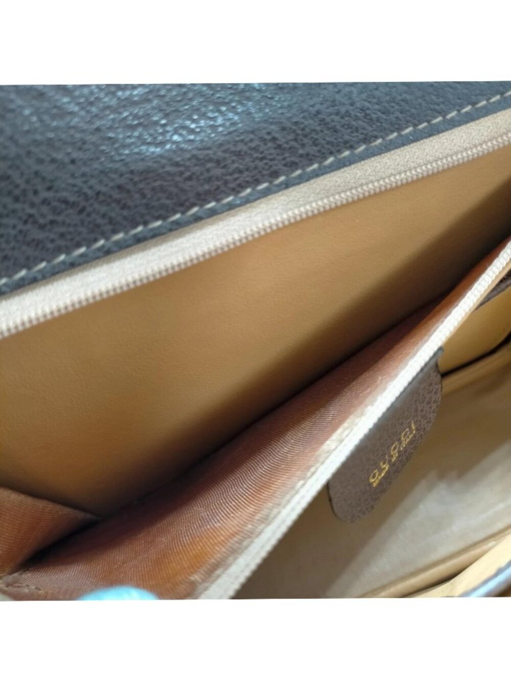 Authentic Gucci Bamboo Top Handle Brown Leather Vintage Bag Handbag Purse - Picture 13 of 16